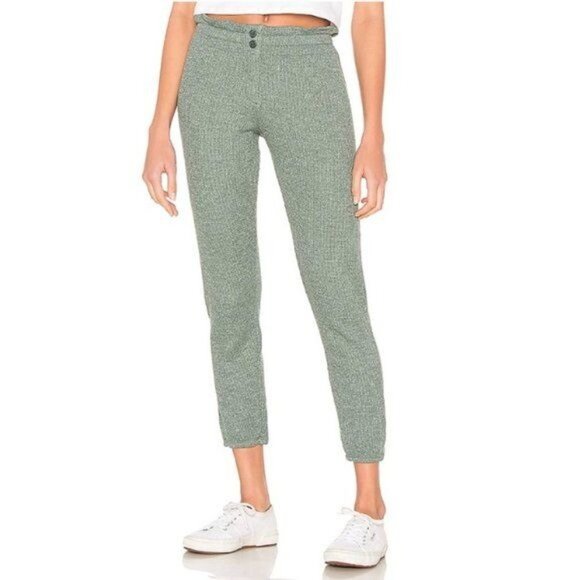 Monrow Cactus Green Thermal Elastic Waist Sweats - Picture 2 of 5